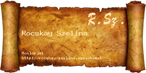 Rocskay Szelina névjegykártya